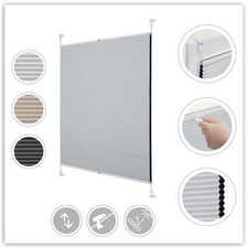 Thermo-Plissee Klemmfix ohne Bohren, Verdunkelung, verspannt