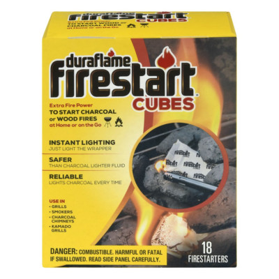 Duraflame Firestart Cubes 18-Pack, Fire Starters For Wood Or Charcoal NEW