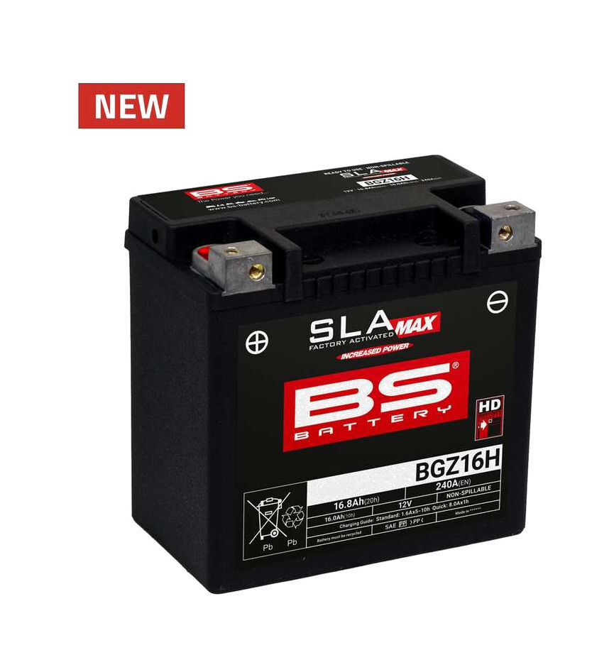 11736-Factory activated maintenance free battery BGZ16H SLA MAX