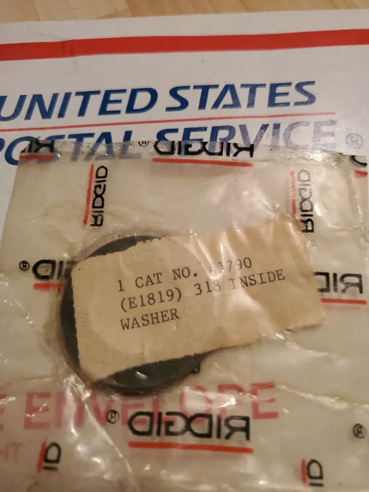 RIDGID 41790 WASHER FOR MODEL 318 OILER NEW, U1 - Image 3 of 4