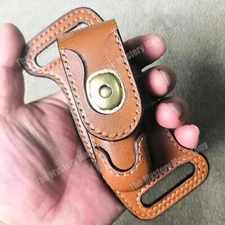 Handmade Cow Leather Scabbard Knife Cover Waist Bag for 91mm Victorinox Swiss Ar
