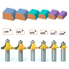 6pc 1/2 Shank Edge Forming Round Over Router Bit Set sct-888