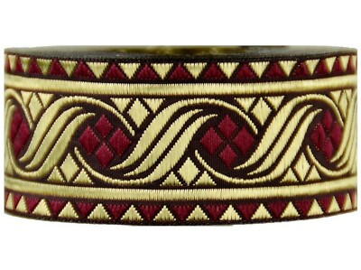 0,79 €//m 10m Jacquard Borte Mittelalter//Larp 33mm Breit Schwarz//Silber