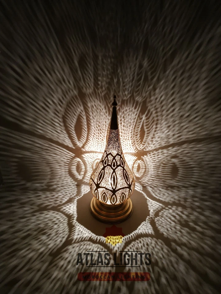 Лампа марокканский стол настольная лампа ручной работы винтажный большой фонарь ручной работы антикварная - Изображение 4 из 4