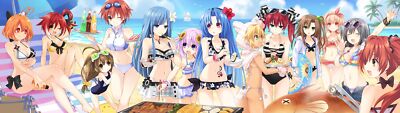 Anime hyperdimension neptunia girls neptune tekken mages Playmat Gaming Mat Desk