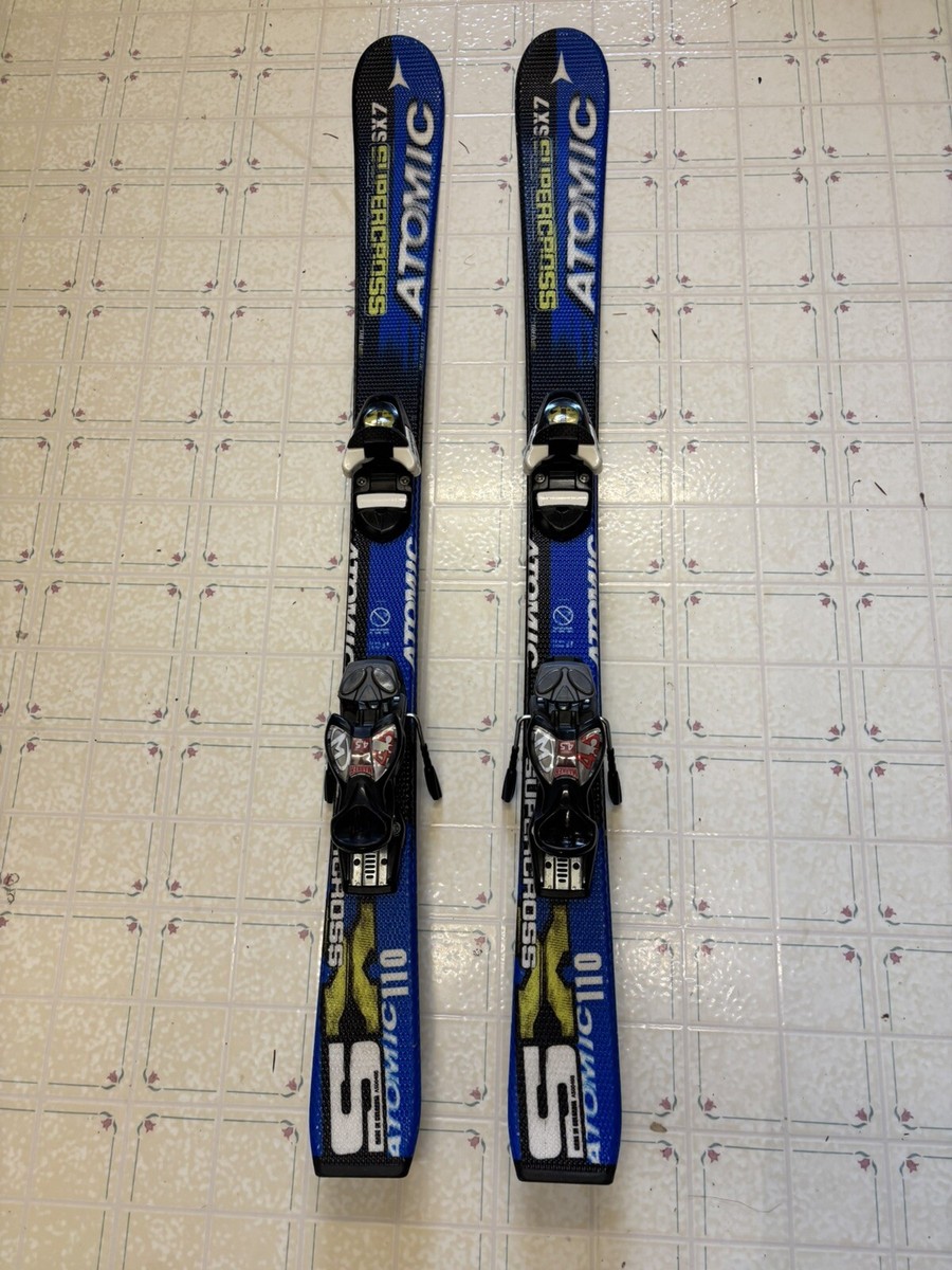 ATOMIC SUPERCROSS SX 110cm Youth Skis w Marker 4.5 Adjustable
