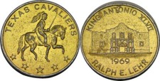elf King Antonio Medal 1969  Alamo  Knight on Horseback