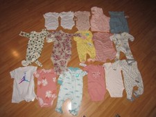 NWT New Huge Infant Girls 0-12 Mos Lot Outfits Rompers Jacket LITTLE ME CARTER'S