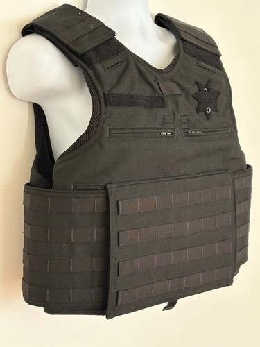 Portaplacas tácticas ABA soporte armadura mediano 2213-2216 negro Cummerbund Molle - Imagen 2 de 15
