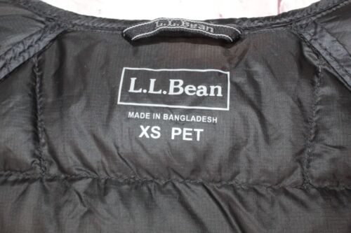 LL Bean Women's Ultralight 850 Down Hooded Jacket Black Size XS Pet - Picture 7 of 12