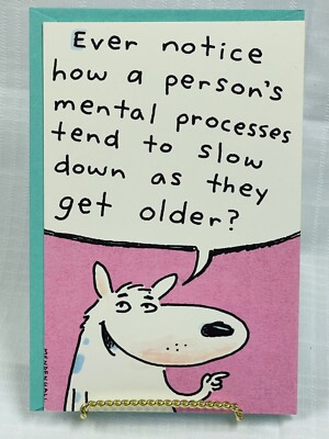 Vtg Carlton Ever Notice How A Person's Mental Processes.. Birthday Greeting Card