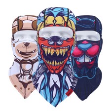 Halloween Cosplay Skull Balaclava UV Protective Full Face Mask Windproof Hood