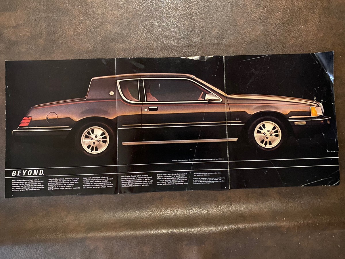 1989 mercury cougar Ls Tri Fold brochure | eBay
