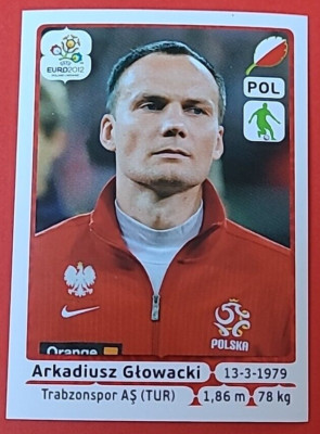Panini EM EURO 2012 Sticker Nr. 57 Arkadiusz Glowacki Polen internationale Versi