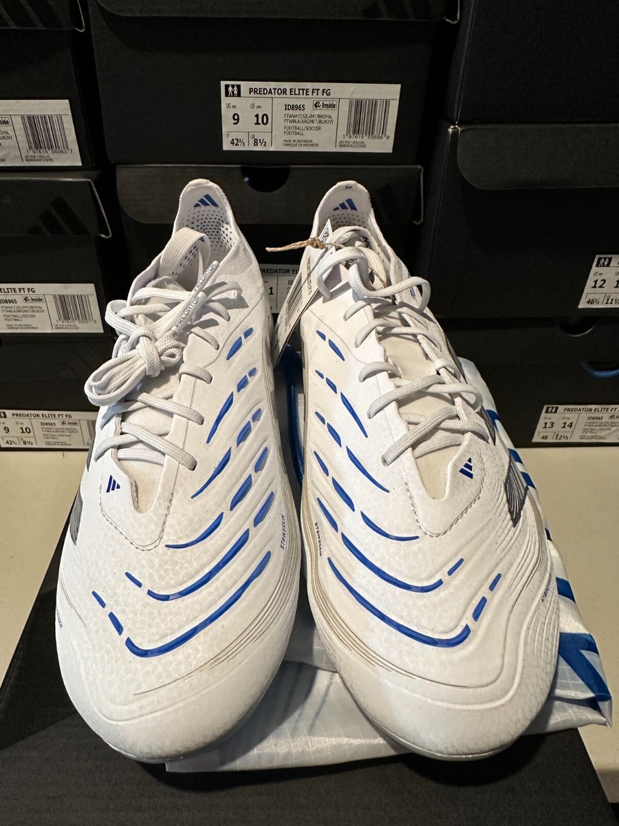 Adidas Predator Elite Fold Over Tongue FG Cleat Mens White Adidas Predator Elite Fold Over Tongue FG Cleat Mens White