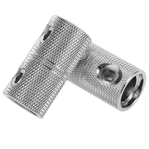 1/0 Gauge Audio Butt Connectors 2 Pcs for Car Wiring Brass Terminal Couplers