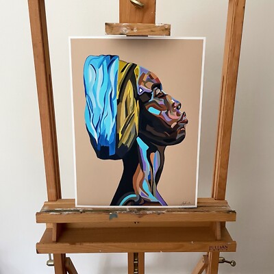 Desert Blues Portrait Kunstdruck 12 x 16 Zoll (30 x 40 cm)