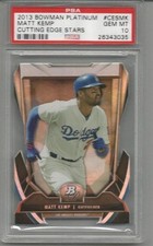 2013 Bowman Platinum Cutting Edge Matt Kemp PSA 10