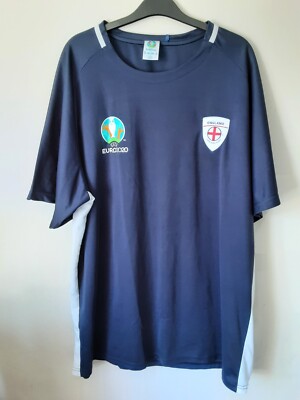 Euro 2020 England Football Top Blue England Euro 2020 Polo Shirt