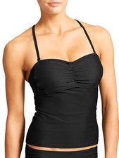 NWOT Athleta Bandeau Swim Tankini Top, Black SIZE 36 B/C  439106