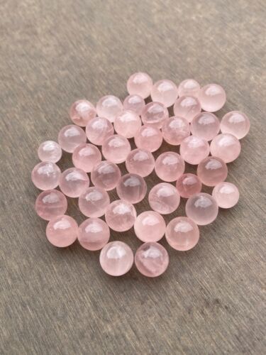 Cabochon boules rondes lisses AAA quartz rose naturel 3 mm à 20 mm pierre précieuse lâche - Photo 1/7