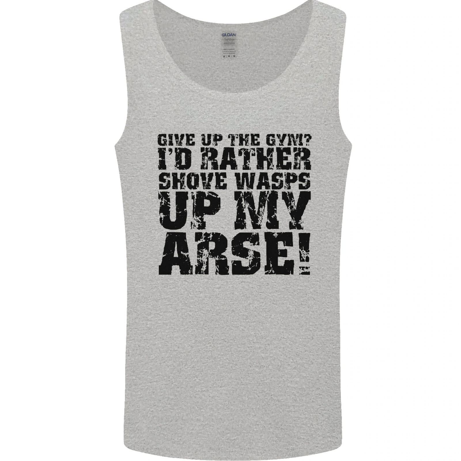 Give up the Gym? Funny Training Top Fitness Mens Vest Tank Top