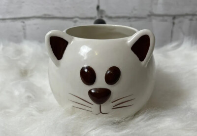 CAT mug with Funny   got rid of my husband  quote by MUDPIE So CUTE! EUC!