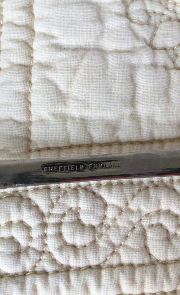Sheffield England Silver Plated Tomato Cranberry Pierced Slotted Spoon 8-1/2" - Image 3 of 4