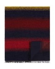 Paul Smith L46753 Mens Multi Wool Mohair Striped Winter Scarf 14x70