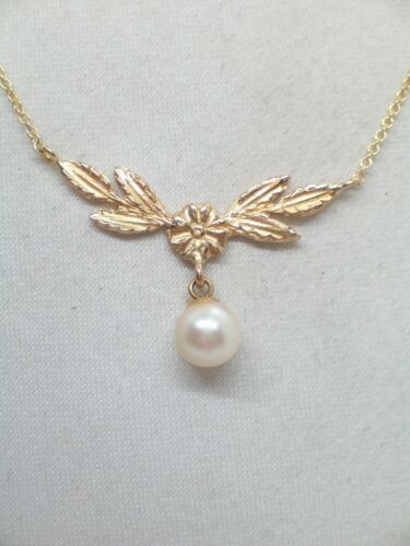 Girocollo in ORO GIALLO 18 KT (750) con PERLA coltivata Giapponese - collana - - Imagen 3 de 8