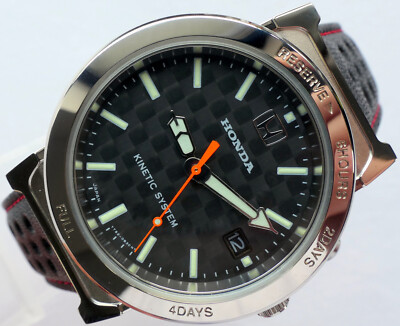 Honda Seiko Motorsport Carbon Fiber Car Accessory NSX Racing Sport Kinetic Watch