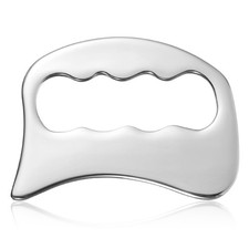 Gua Sha Tool Stainless Steel Muscle Full Body Skin Massage Bright Silver
