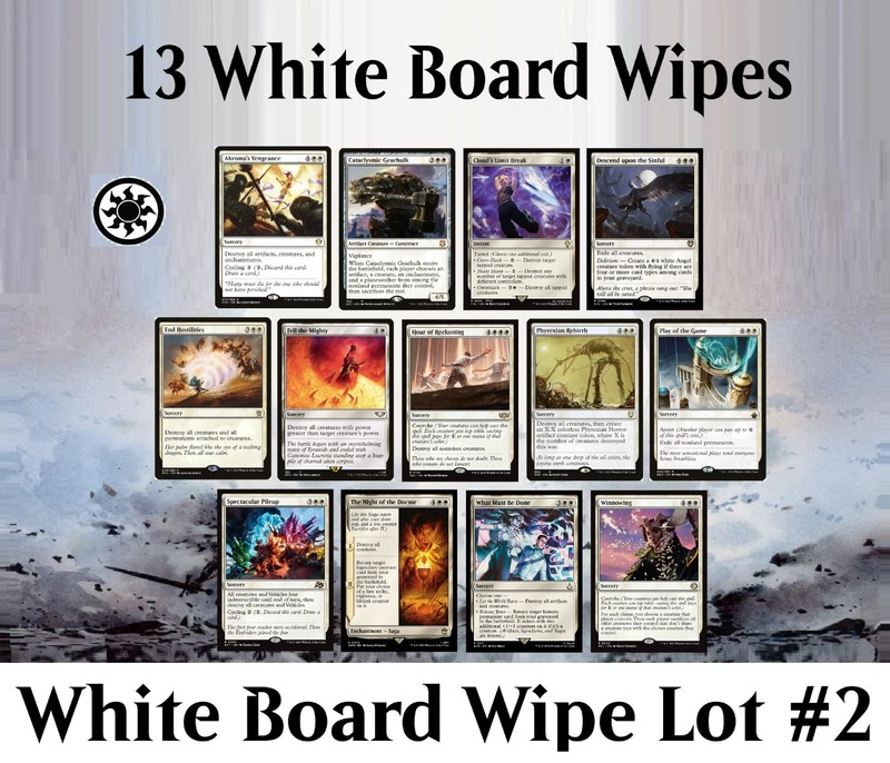 Commander White Board Wipe / Sweeper /  Removal x13 (1/ea) Lot #2 MTG