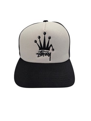 帽子 Stussy Trucker S Crown Snapback Stussy Crown Stock Trucker Cap, Snapback OSFA, Semi-Curved Brim
