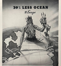 1935 Canadian Pacific Lines Advertisement Poseidon Neptune St Lawrence G4A3