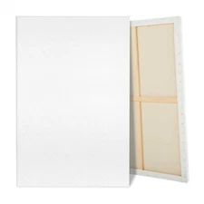 Large Canvas for Painting, 2 Pack 30x40 White Pre Stretched Canvases Fivefold...
