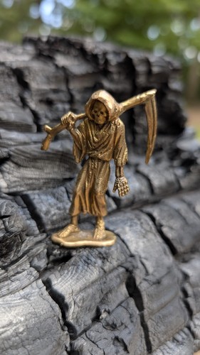 Grim Reaper MPC vintage toy horror figure lost wax cast in bronze sculpture - Picture 11 of 22