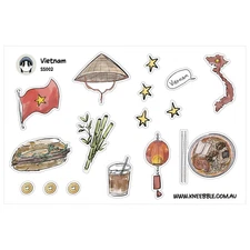 Vietnam Planner Stickers - Decorative Planner Embellishment Set with Culture & F