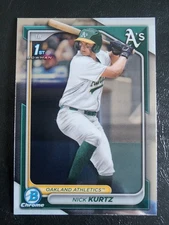 2024 Bowman Chrome 1st rookie Nick Kurtz Oakland Athletics #BDC-56 RC Baseball