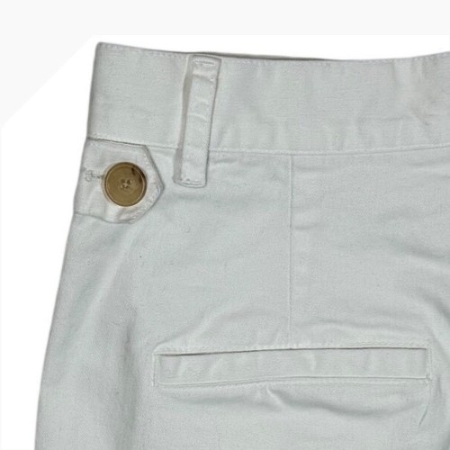 NILI LOTAN Women's White Cotton Stretch Utility Shorts Size 2 Made in USA - Picture 3 of 6