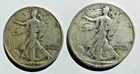 1942 & 1943 Walking Liberty Half Dollar 90% Silver Coins United States Mint