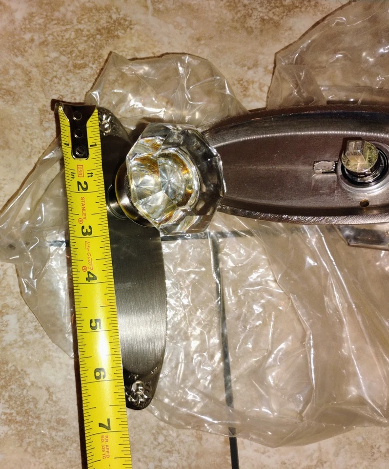 EMTEK Decorative Hardware Glass beaded crystal satin nickel NEW  DOOR HANDLES - Image 4 of 4