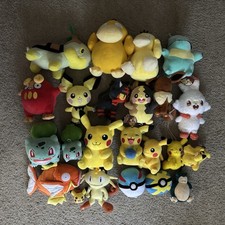 Nintendo Pokemon Lot Of 22 Plush 1 Wristband Pikachu Snorlax READ Description