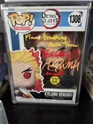 Funko POP! Demon Slayer Kyojuro Rengoku GLOW #1308 signed COA Prime certified