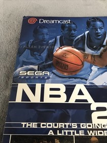 Sega Dreamcast NBA 2k1 Standee Display Promo Allen Inversion NBA Basketball 2000