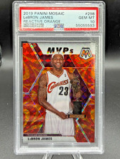 2019-20 Panini Mosaic LeBron James #298 Reactive Orange MVPs PSA 10 GEM MT
