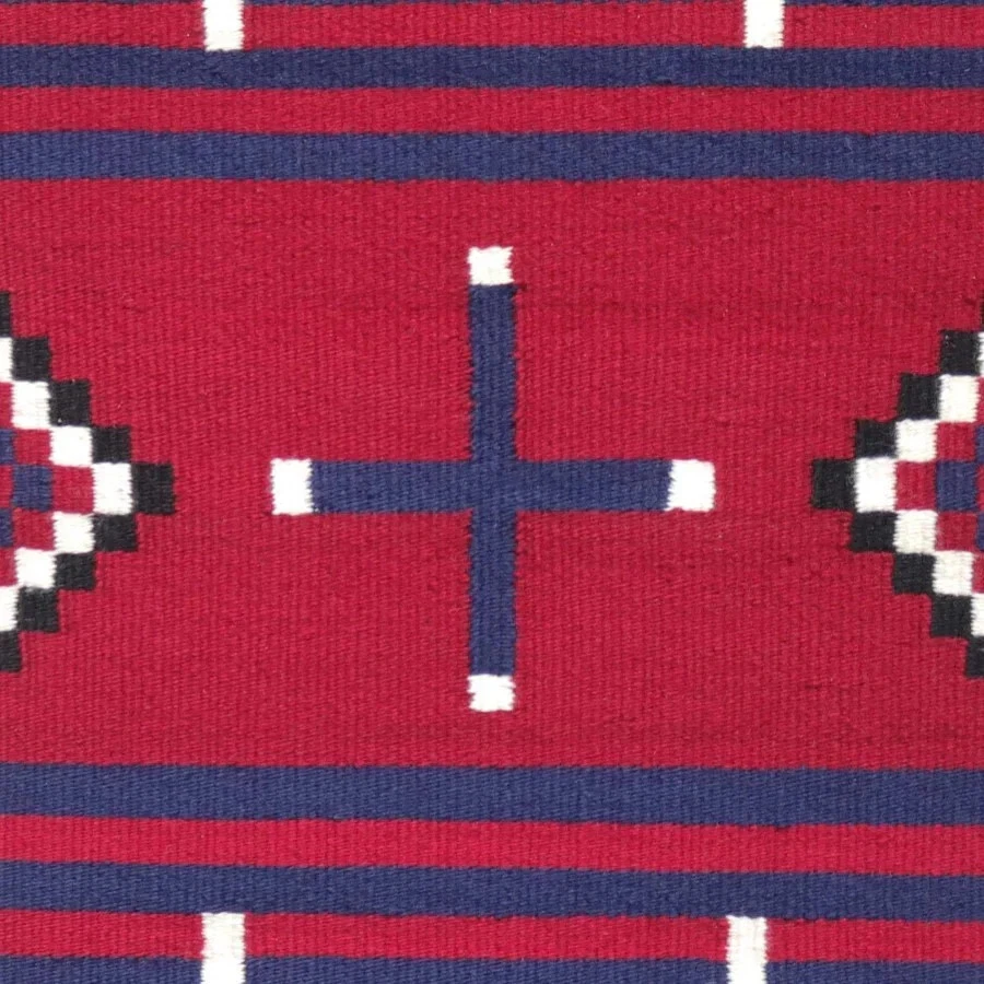 5×8 Ft Red Navajo Wool Rug Native American style Southwest Aztec Large Area Rug - Image 3 of 4
