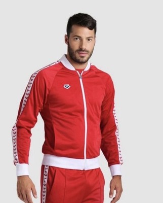 Arena Mens Relax IV Team Full Zip Track Jacket In Red Small