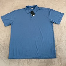 NIKE GOLF Stretch Dri-FIT UV Fine Line Sport Golf Polo Shirt Men 3XL Blue NWT