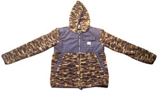 Carhartt Boy's Canvas Insulated Hooded Active Jacket black camouflage L 12-14